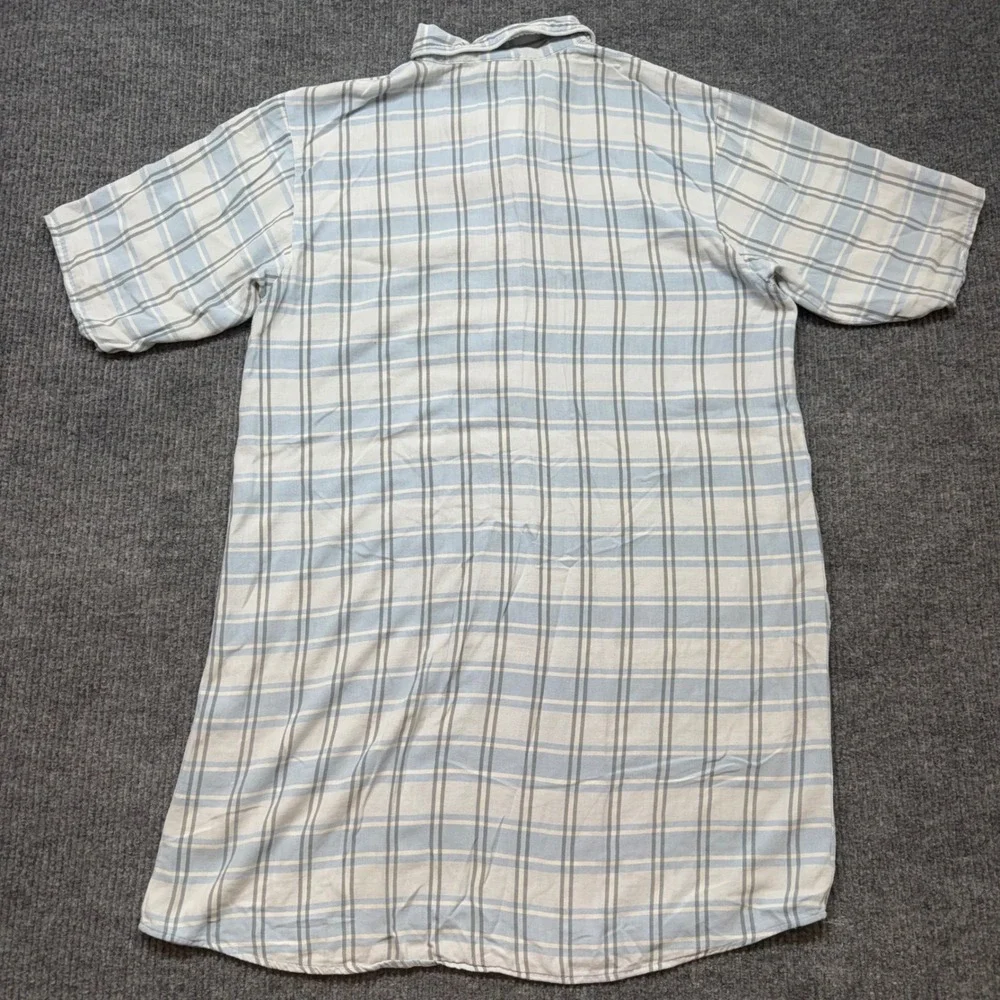 VTG Disney Winnie Pooh XL 90s Plaid Nightshirt Eeyore Embroidered Sleep Dress - Picture 6 of 10